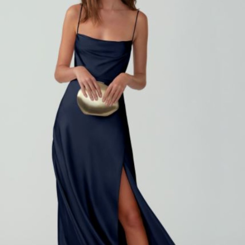 Fame and Partners Strappy Draped Gown